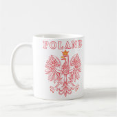 Polen mit rotem Polnischem Adler Kaffeetasse (Links)