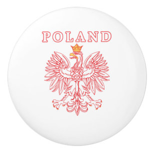 Polen mit rotem Polnischem Adler Keramikknauf