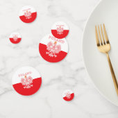 Polen mit rotem Polnischem Adler Konfetti (Gruppe)