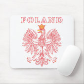 Polen mit rotem Polnischem Adler Mousepad (Mit Mouse)