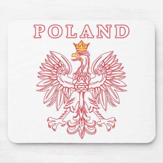 Polen mit rotem Polnischem Adler Mousepad (Vorne)