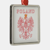 Polen mit rotem Polnischem Adler Ornament Aus Metall (Rechts)
