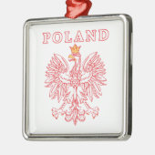 Polen mit rotem Polnischem Adler Ornament Aus Metall (Links)