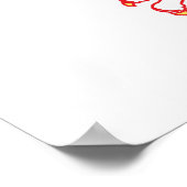 Polen mit rotem Polnischem Adler Poster (Ecke)