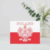 Polen mit rotem Polnischem Adler Postkarte (Stehend Vorderseite)