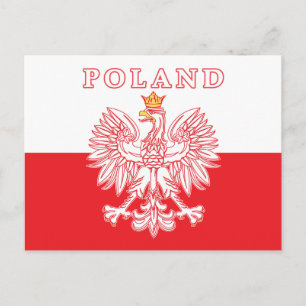Polen mit rotem Polnischem Adler Postkarte