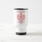 Polen mit rotem Polnischem Adler Reisebecher (Mittel)