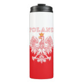 Polen mit rotem Polnischem Adler Thermosbecher (Vorderseite)