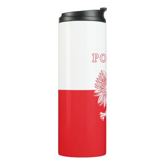 Polen mit rotem Polnischem Adler Thermosbecher (Nach links gedreht)