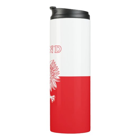 Polen mit rotem Polnischem Adler Thermosbecher (Nach rechts gedreht)