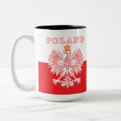Polen mit Rotpolnischer Adler Zweifarbige Tasse (Links)