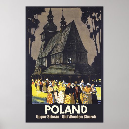 Polen, Oberschlesien, Holzkirche Poster (Vorne)
