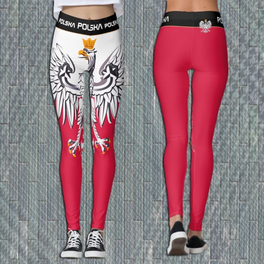 Polen Patriotische Mode, polnische Flagge, Adler Leggings