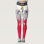 Polen Patriotische Mode, polnische Flagge, Adler Leggings (Vorderseite)