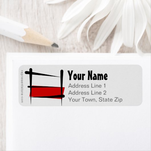 Polen Pinselflagge (Insitu)