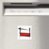 Polen Pinselflagge Magnet (In Situ (Geschirrspüler))