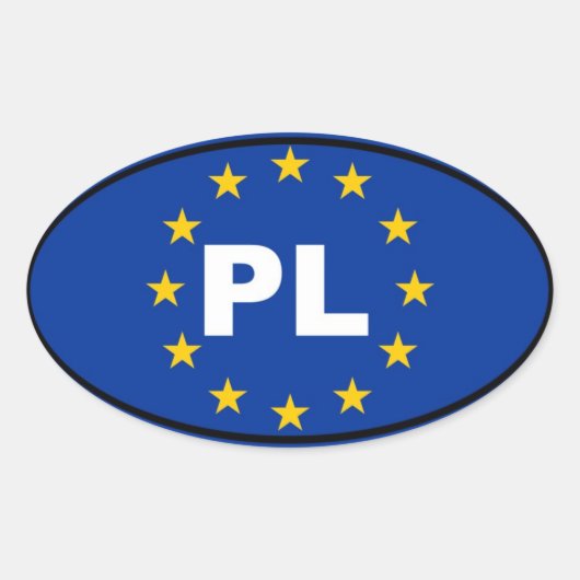 Polen PL Europäische Gewerkschaft Ovaler Aufkleber (Vorderseite)