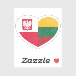 Polen Polen Litauen Flaggenstaat der litauischen H Aufkleber