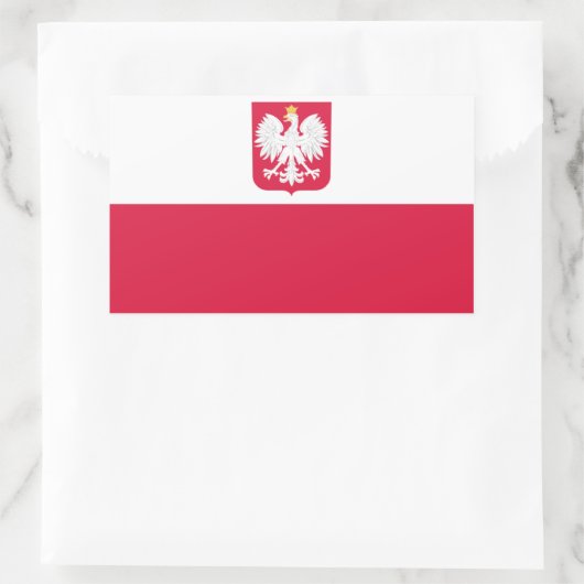 Polen/Polen/Polnische Flagge Rechteckiger Aufkleber (Tasche)