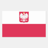 Polen/Polen/Polnische Flagge Rechteckiger Aufkleber (Vorderseite)
