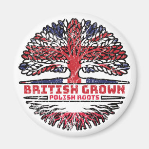 Polen Polen Vereinigtes Königreich British Tree Ro Magnet