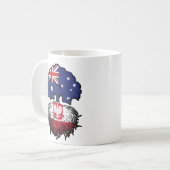 Polen Polnisch Australische Baumwurzelflagge Kaffeetasse (Vorderseite Links)