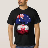 Polen Polnisch Australische Baumwurzelflagge T-Shirt (Vorderseite)