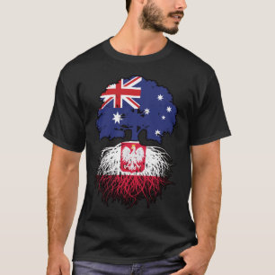 Polen Polnisch Australische Baumwurzelflagge T-Shirt