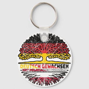 Polen Polnisch Deutsch Deutschland Baum Wurzel Schlüsselanhänger