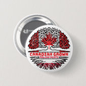 Polen Polnisch Kanadisches Treuhandflagge Button (Vorne & Hinten)