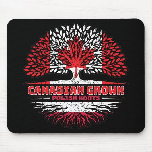 Polen Polnisch Kanadisches Treuhandflagge Mousepad (Vorne)