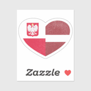 Polen Polnisch Lettland Flaggenstaat der lettische Aufkleber