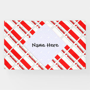 Polen polnische Flagge geteerte schwarze Personali Banner