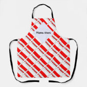 Polen polnische Flagge geteerte schwarze Personali Schürze (Vorderseite)