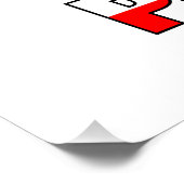 Polen Polnische Flagge Schwarze Personalisierung Poster (Ecke)