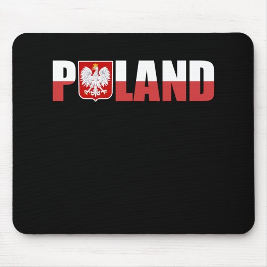 Polen Polnische Flagge Souvenir Geschenkidee Liebe Mousepad (Vorne)