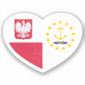 Polen Polnische Insel Rhode Insel Rhode Islander H Aufkleber (Vorderseite)