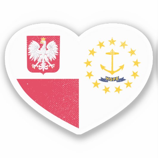 Polen Polnische Insel Rhode Insel Rhode Islander H Aufkleber (Vorderseite)