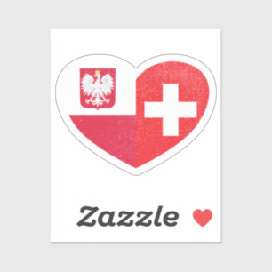 Polen Polnische Schweiz Schweizer Liebe Aufkleber