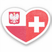 Polen Polnische Schweiz Schweizer Liebe Aufkleber (Vorderseite)