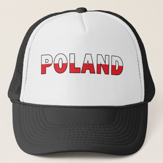 Polen: Polnischer Flag-Farbhut Truckerkappe (Vorderseite)