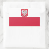 Polen Polnisches AdlerWappen Rechteckiger Aufkleber (Tasche)