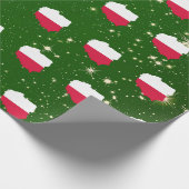 Polen: Polnisches Flag-Karte Weihnachtswrapppapier Geschenkpapier (Ecke)