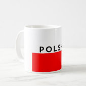 Polen polska Flaggenlandpolitur-Textname Kaffeetasse (Vorderseite Links)