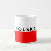 Polen polska Flaggenlandpolitur-Textname Kaffeetasse (Mittel)