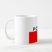 Polen polska Flaggenlandpolitur-Textname Kaffeetasse (Links)