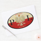 Polen Polska Ovaler Aufkleber (Umschlag)