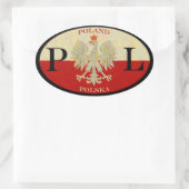 Polen Polska Ovaler Aufkleber (Tasche)