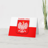 Polen Polska Polska polnischer Flaggenadler White Dankeskarte (Vorderseite)