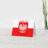 Polen Polska Polska polnischer Flaggenadler White Dankeskarte (Vorderseite)